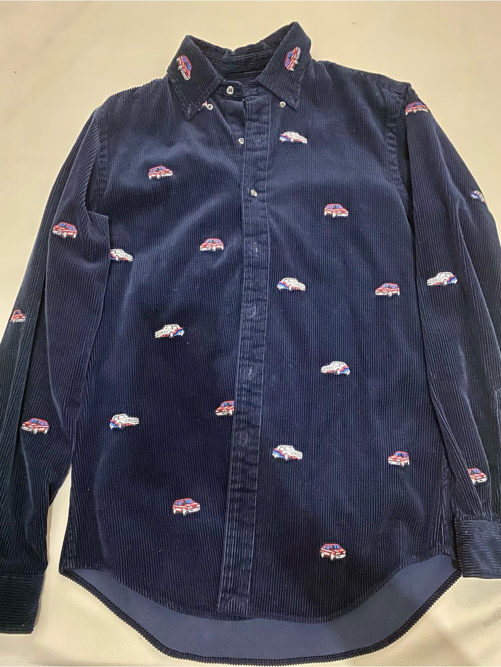 Ralph Lauren Palace Black Corduroy Button-Up Shirt